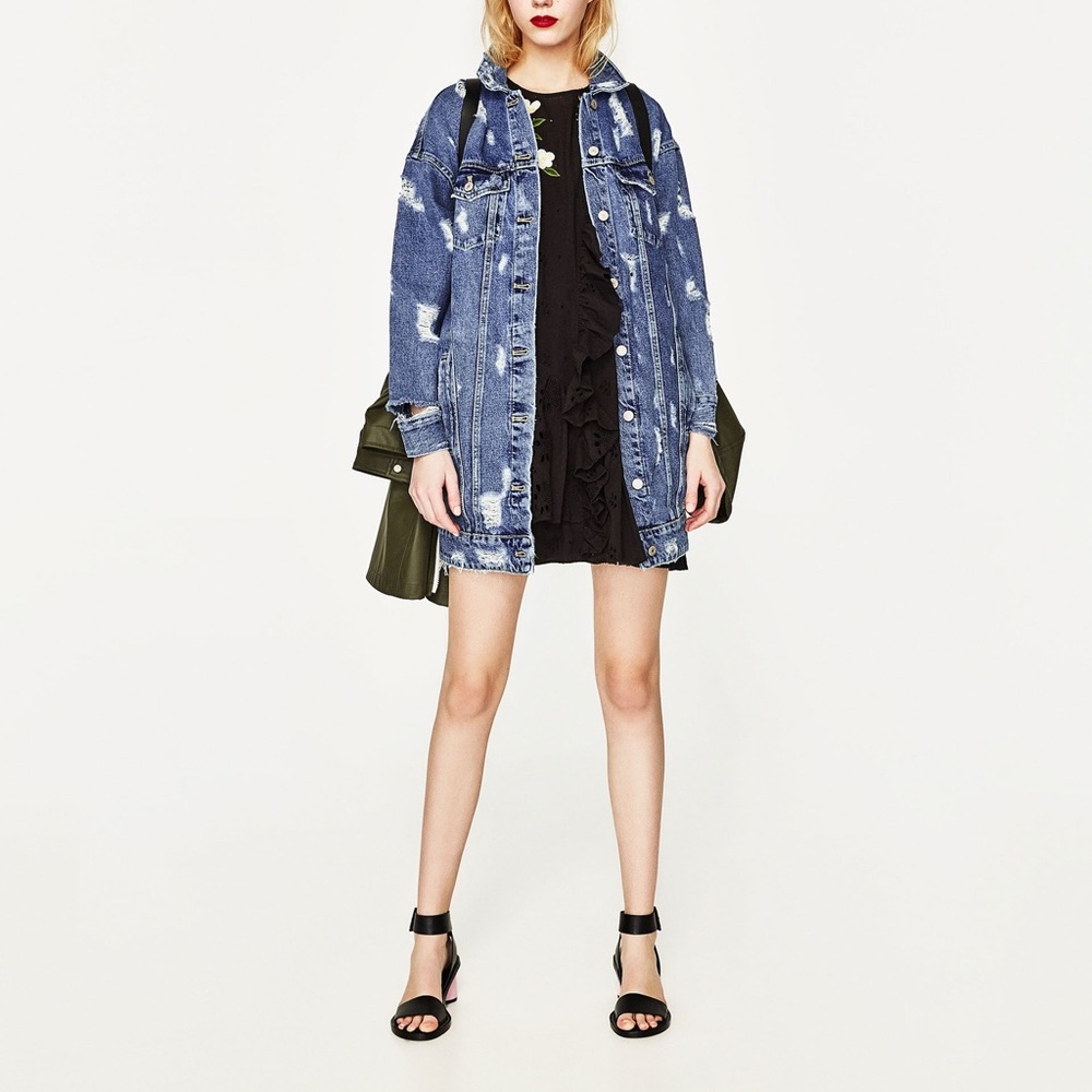 Zara long denim jacket💙